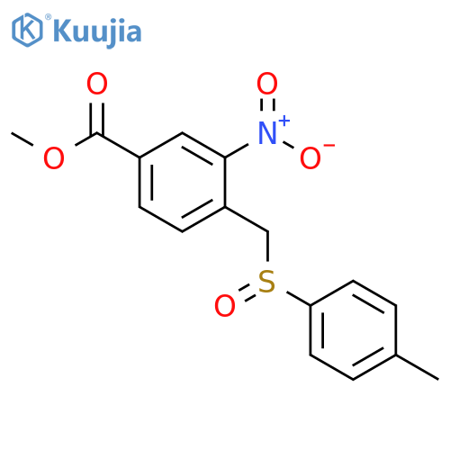 Benzoic acid, 4-[[(4-methylphenyl)sulfinyl]methyl]-3-nitro-, methyl ester structure
