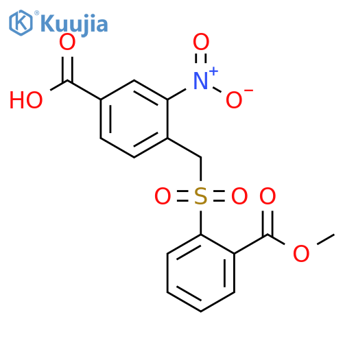 Benzoic acid, 4-[[[2-(methoxycarbonyl)phenyl]sulfonyl]methyl]-3-nitro- structure