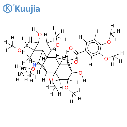 (16S)-20-Aethyl-1alpha,6alpha,8,16-tetramethoxy-4-methoxymethyl-14alpha-veratroyloxy-aconitan-3alpha,13-diol structure
