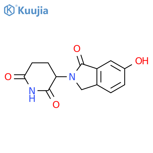 3-(6-hydroxy-1-oxo-2,3-dihydro-1H-isoindol-2-yl)piperidine-2,6-dione structure