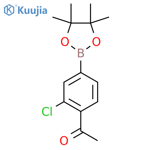 1-[2-Chloro-4-(tetramethyl-1,3,2-dioxaborolan-2-yl)phenyl]ethan-1-one structure