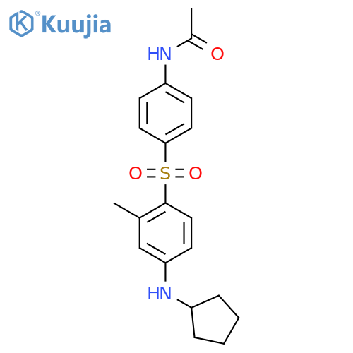 Acetamide, N-[4-[[4-(cyclopentylamino)-2-methylphenyl]sulfonyl]phenyl]- structure
