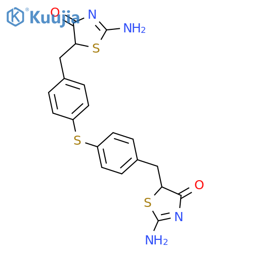 4(5H)-Thiazolone, 5,5'-[thiobis(4,1-phenylenemethylene)]bis[2-amino- structure