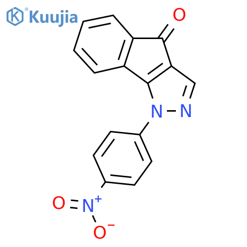 1-(4-Nitrophenyl)indeno[1,2-c]pyrazol-4(1H)-one structure