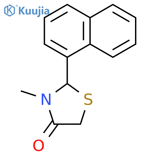 4-Thiazolidinone, 3-methyl-2-(1-naphthalenyl)- structure