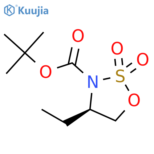 tert-butyl (4R)-4-ethyl-2,2-dioxo-oxathiazolidine-3-carboxylate structure