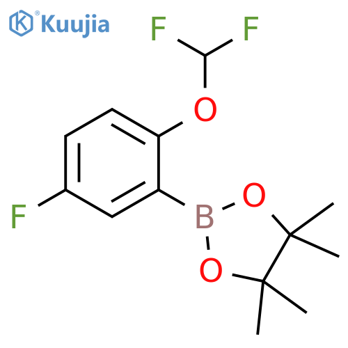 2-2-(difluoromethoxy)-5-fluorophenyl-4,4,5,5-tetramethyl-1,3,2-dioxaborolane structure