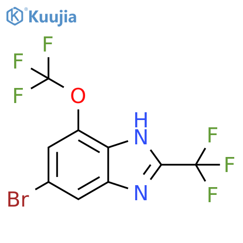 6-Bromo-4-(trifluoromethoxy)-2-(trifluoromethyl)-1h-benzimidazole structure