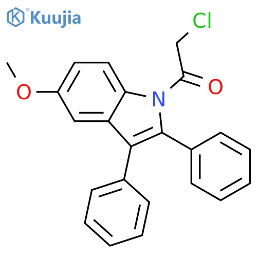 1H-Indole, 1-(chloroacetyl)-5-methoxy-2,3-diphenyl- structure