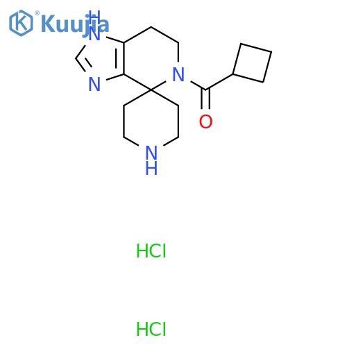 5-(Cyclobutylcarbonyl)-1,5,6,7-tetrahydrospiroimidazo4,5-cpyridine-4,4'-piperidine dihydrochloride structure
