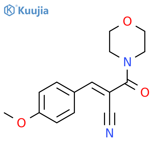 Morpholine, 4-[2-cyano-3-(4-methoxyphenyl)-1-oxo-2-propenyl]- structure