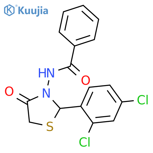 Benzamide, N-[2-(2,4-dichlorophenyl)-4-oxo-3-thiazolidinyl]- structure