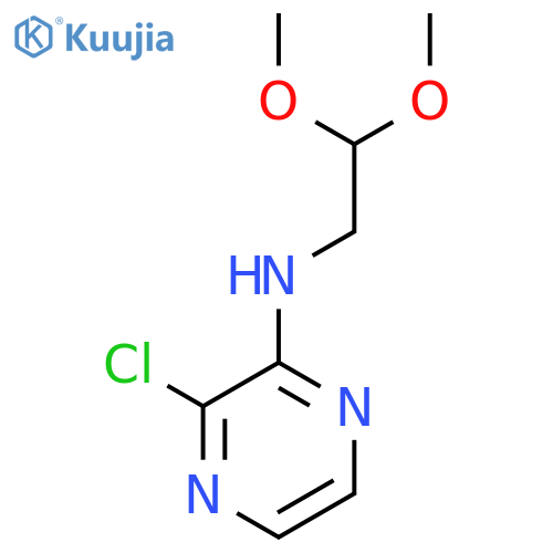 3-Chloro-N-(2,2-dimethoxyethyl)pyrazin-2-amine structure