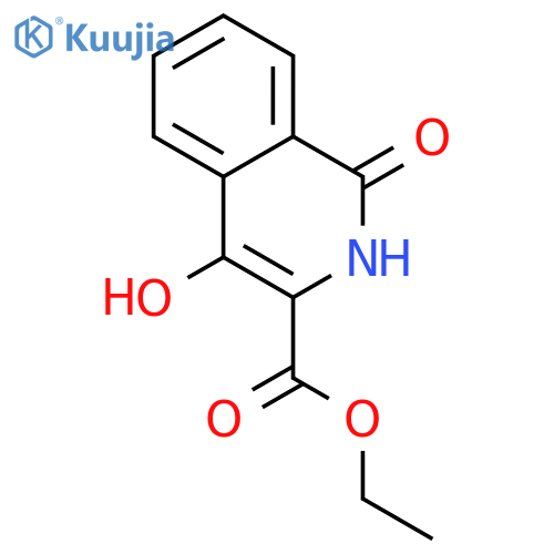 3-Isoquinolinecarboxylicacid, 1,2-dihydro-4-hydroxy-1-oxo-, ethyl ester structure