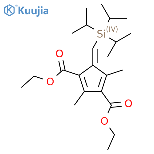 Diethyl (5E)-2,4-dimethyl-5-[tri(propan-2-yl)silylmethylidene]cyclopenta-1,3-diene-1,3-dicarboxylate structure