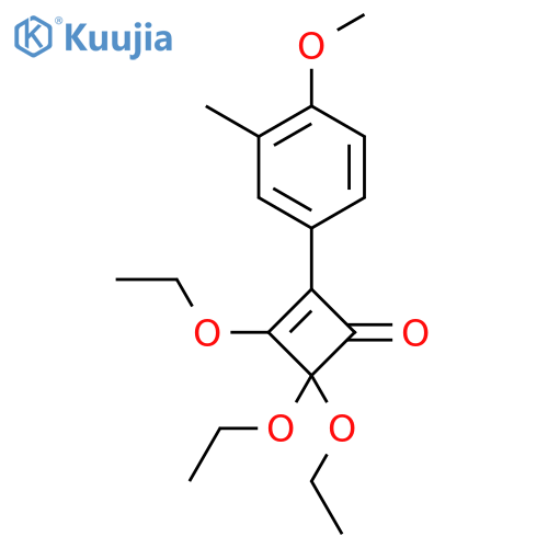 2-Cyclobuten-1-one, 3,4,4-triethoxy-2-(4-methoxy-3-methylphenyl)- structure