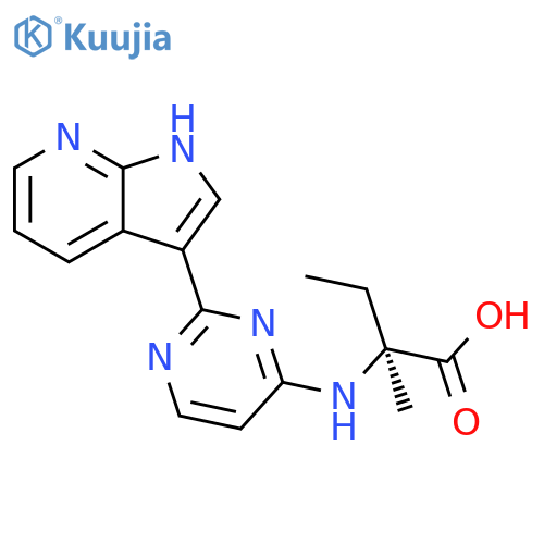 D-Isovaline, N-[2-(1H-pyrrolo[2,3-b]pyridin-3-yl)-4-pyrimidinyl]- structure