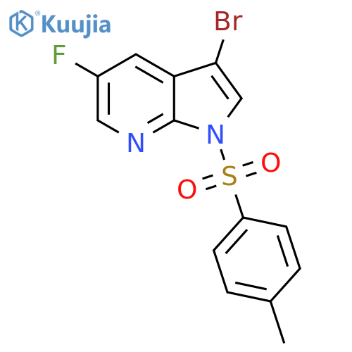 3-Bromo-5-fluoro-1-(p-tolylsulfonyl)pyrrolo[2,3-b]pyridine structure