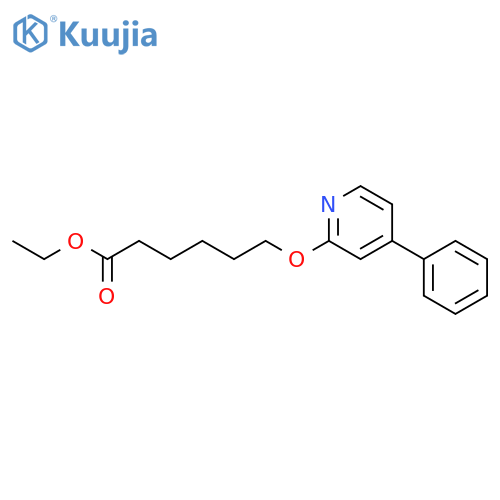 Hexanoic acid, 6-[(4-phenyl-2-pyridinyl)oxy]-, ethyl ester structure