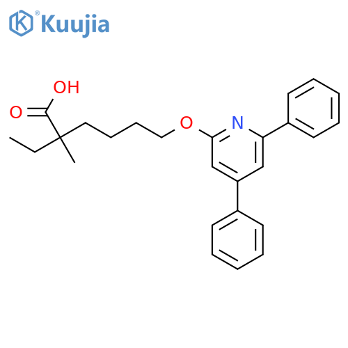 Hexanoic acid, 6-[(4,6-diphenyl-2-pyridinyl)oxy]-2-ethyl-2-methyl- structure