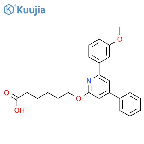 Hexanoic acid, 6-[[6-(3-methoxyphenyl)-4-phenyl-2-pyridinyl]oxy]- structure