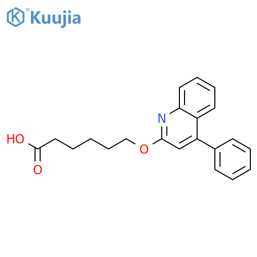 Hexanoic acid, 6-[(4-phenyl-2-quinolinyl)oxy]- structure
