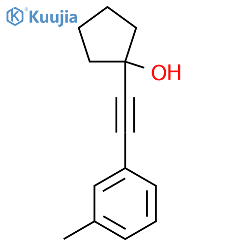 1-m-Tolylethynyl-cyclopentanol structure