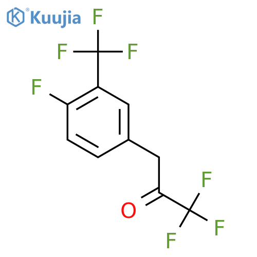 1,1,1-trifluoro-3-4-fluoro-3-(trifluoromethyl)phenylpropan-2-one structure