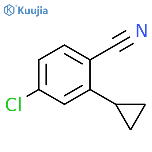 4-CHLORO-2-(CYCLOPROPYL)BENZONITRILE structure