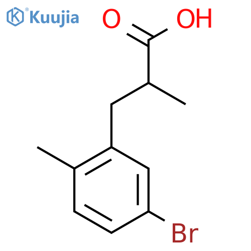 3-(5-bromo-2-methylphenyl)-2-methylpropanoic acid structure