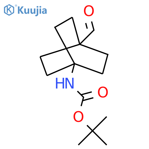 tert-butyl N-(4-formyl-1-bicyclo[2.2.2]octanyl)carbamate structure