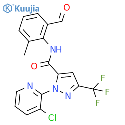 1H-Pyrazole-5-carboxamide, 1-(3-chloro-2-pyridinyl)-N-(2-formyl-6-methylphenyl)-3-(trifluoromethyl)- structure