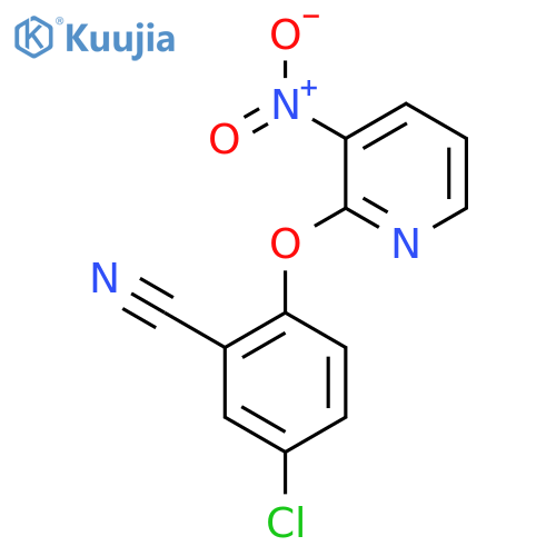 5-Chloro-2-[(3-nitropyridin-2-yl)oxy]benzonitrile structure