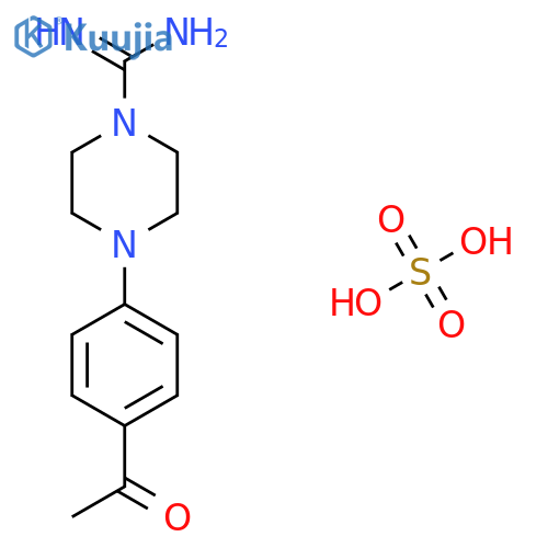 4-(4-Acetylphenyl)piperazine-1-carboximidamide sulfate structure