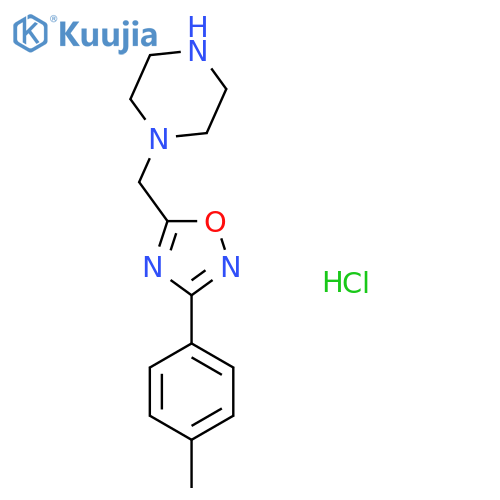 1-{3-(4-methylphenyl)-1,2,4-oxadiazol-5-ylmethyl}piperazine hydrochloride structure
