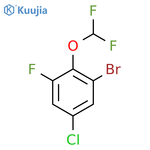 1-Bromo-5-chloro-2-(difluoromethoxy)-3-fluorobenzene structure