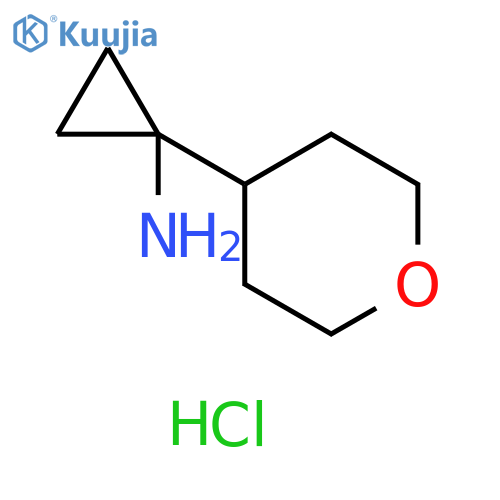 1-(oxan-4-yl)cyclopropan-1-amine hydrochloride structure