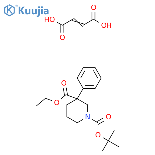 Ethyl 1-(tert-Butoxycarbonyl)-3-phenylpiperidine-3-carboxylate (as fumarate salt) structure