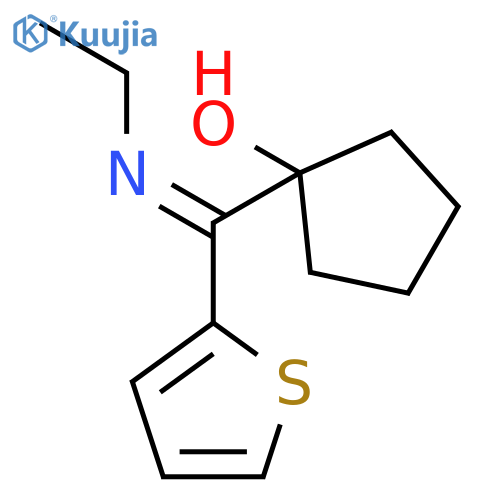 1-[N-ethyl-C-(2-thienyl)carbonimidoyl]cyclopentanol structure