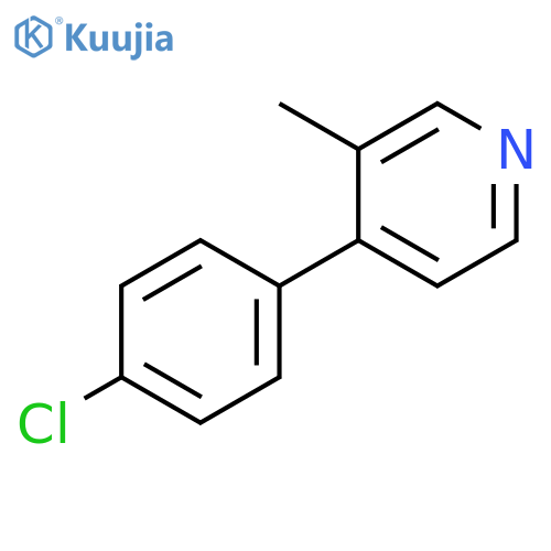 Pyridine, 4-(4-chlorophenyl)-3-methyl- structure