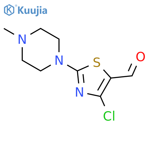 4-chloro-2-(4-methylpiperazin-1-yl)-1,3-thiazole-5-carbaldehyde structure