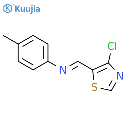 Benzenamine, N-[(4-chloro-5-thiazolyl)methylene]-4-methyl- structure
