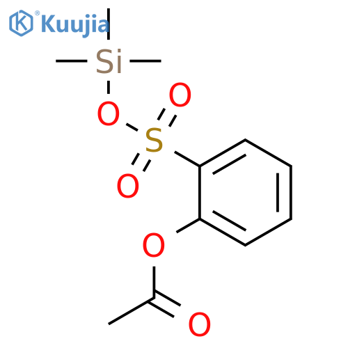 Benzenesulfonic acid, 2-(acetyloxy)-, trimethylsilyl ester structure