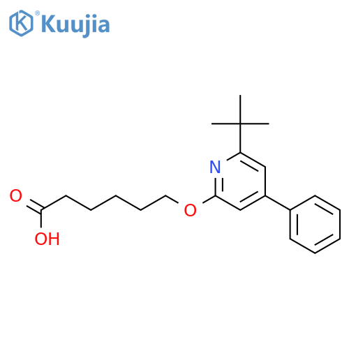 Hexanoic acid, 6-[[6-(1,1-dimethylethyl)-4-phenyl-2-pyridinyl]oxy]- structure