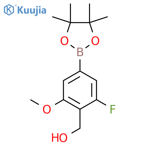 [2-Fluoro-6-methoxy-4-(4,4,5,5-tetramethyl-1,3,2-dioxaborolan-2-yl)phenyl]methanol structure
