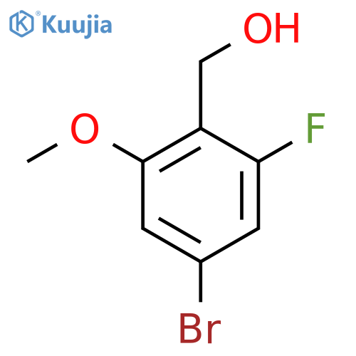 (4-bromo-2-fluoro-6-methoxyphenyl)methanol structure