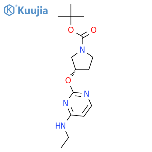 (S)-tert-Butyl 3-((4-(ethylamino)pyrimidin-2-yl)oxy)pyrrolidine-1-carboxylate structure