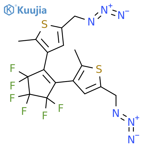 Thiophene, 3,3'-(3,3,4,4,5,5-hexafluoro-1-cyclopentene-1,2-diyl)bis[5-(azidomethyl)-2-methyl- structure