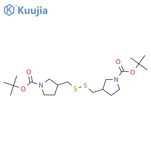 Di-tert-Butyl 3,3'-(disulfanediylbis(methylene))bis(pyrrolidine-1-carboxylate) structure