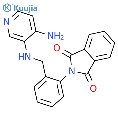 2-(2-(((4-Aminopyridin-3-yl)amino)methyl)phenyl)isoindoline-1,3-dione structure